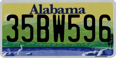 AL license plate 35BW596