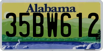 AL license plate 35BW612