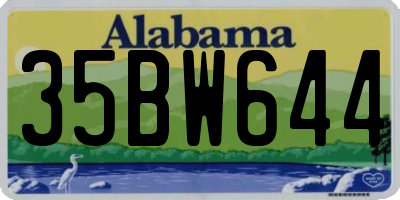 AL license plate 35BW644