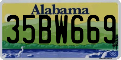 AL license plate 35BW669