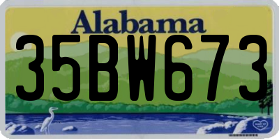 AL license plate 35BW673