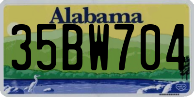 AL license plate 35BW704