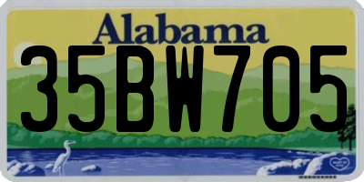 AL license plate 35BW705
