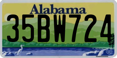 AL license plate 35BW724
