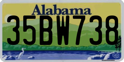 AL license plate 35BW738