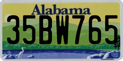 AL license plate 35BW765