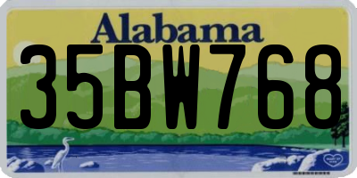 AL license plate 35BW768