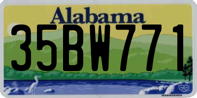 AL license plate 35BW771