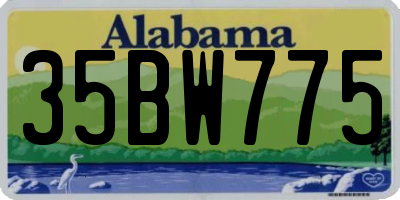 AL license plate 35BW775