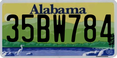 AL license plate 35BW784