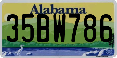 AL license plate 35BW786