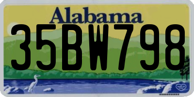 AL license plate 35BW798