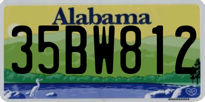 AL license plate 35BW812