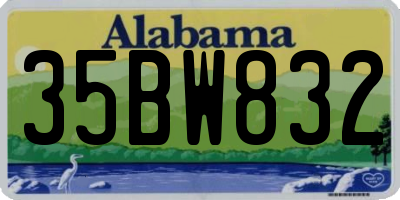 AL license plate 35BW832