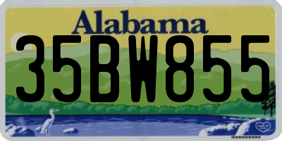 AL license plate 35BW855