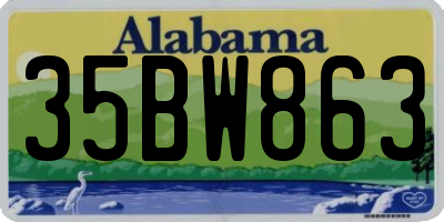 AL license plate 35BW863