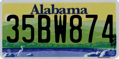 AL license plate 35BW874