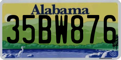 AL license plate 35BW876