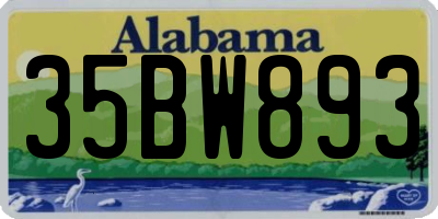 AL license plate 35BW893