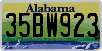 AL license plate 35BW923