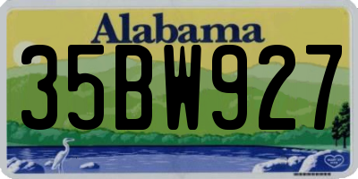 AL license plate 35BW927