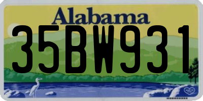 AL license plate 35BW931