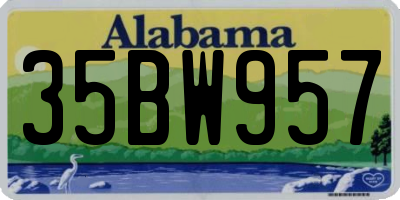AL license plate 35BW957