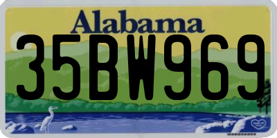 AL license plate 35BW969