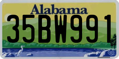 AL license plate 35BW991