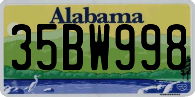 AL license plate 35BW998