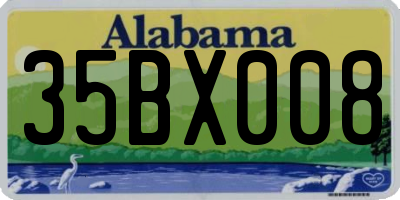 AL license plate 35BX008