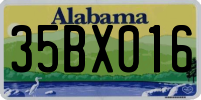 AL license plate 35BX016