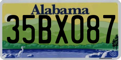 AL license plate 35BX087