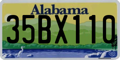 AL license plate 35BX110