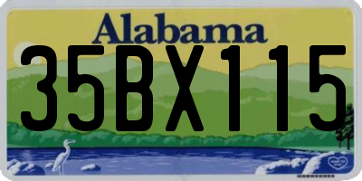 AL license plate 35BX115