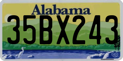 AL license plate 35BX243