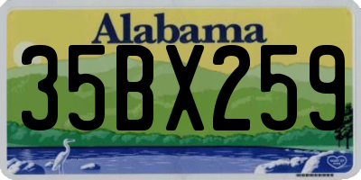 AL license plate 35BX259