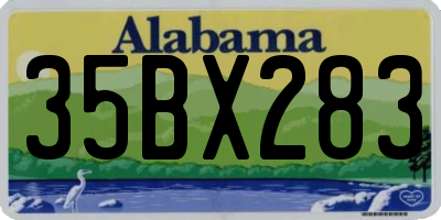 AL license plate 35BX283