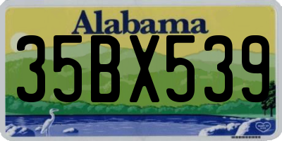 AL license plate 35BX539