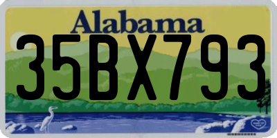 AL license plate 35BX793