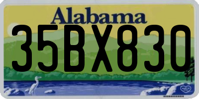AL license plate 35BX830