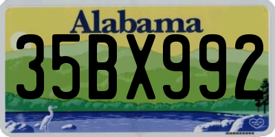 AL license plate 35BX992