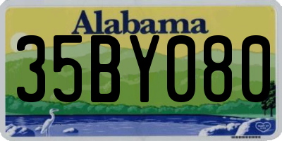 AL license plate 35BY080