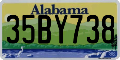 AL license plate 35BY738