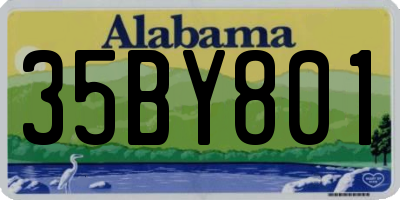 AL license plate 35BY801