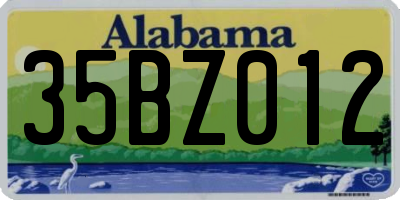 AL license plate 35BZ012