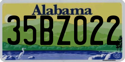 AL license plate 35BZ022