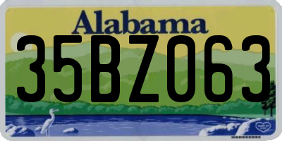 AL license plate 35BZ063