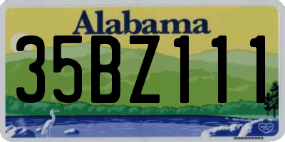 AL license plate 35BZ111