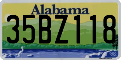 AL license plate 35BZ118
